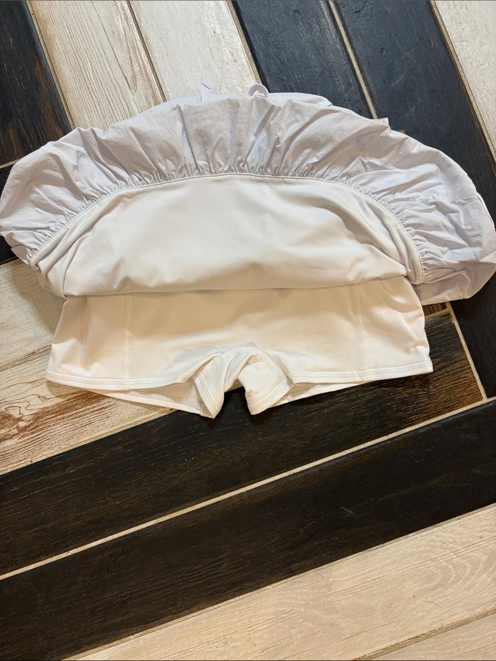 ALO Yoga White Drawstring Athletic Skort